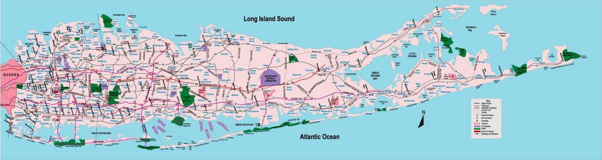 Mapa da cidade de Long Island